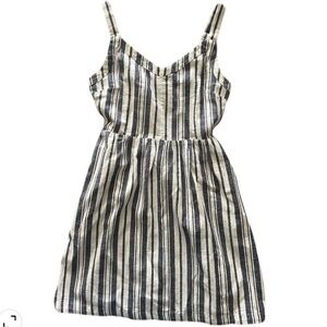 Roxy Black and White Striped Mini Dress